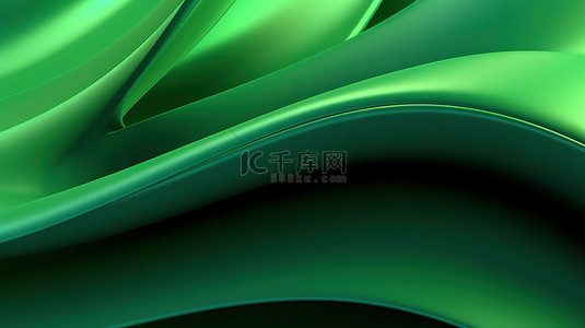 3d 渲染抽象绿色背景