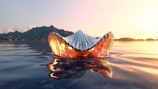 发现以太珍珠海，大自然隐藏的加密宝藏的 3D 渲染