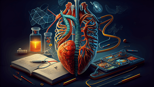 医疗人体组织器官背景图片_医疗器官卡通背景
