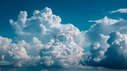 写实天气背景图片_天空晴朗云层背景