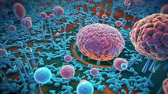 3D 渲染细胞的显微观察