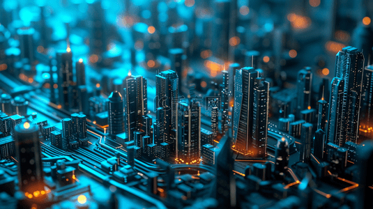 蓝色科技感商务智慧城市图片13