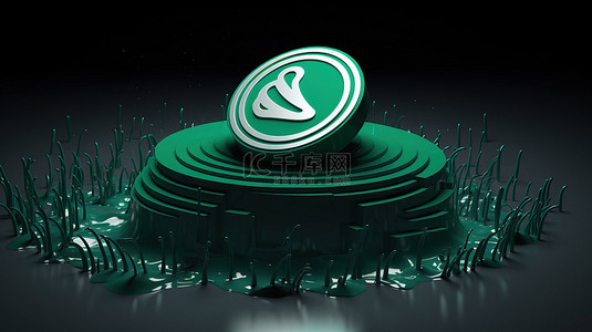 3d 中 whatsapp 应用程序的徽标