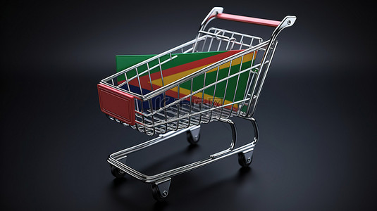 购物网站背景图片_南非的在线购物变得栩栩如生 社交媒体和网站的 3d 渲染