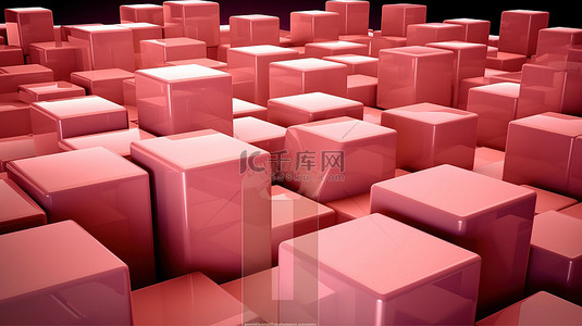101创造营背景图片_法国粉色的 3D 立方体创造了一个抽象的背景
