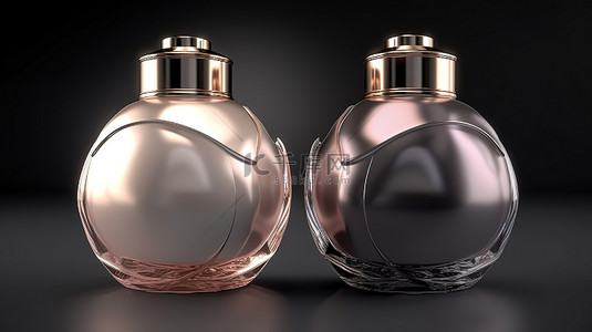 香水的背景图片_以令人惊叹的 3D 效果图展示奶油和香水的产品