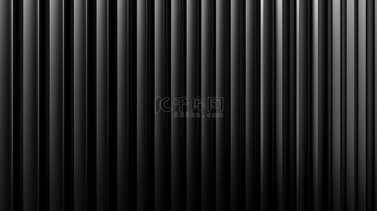 黑色金属背景上垂直条纹的 3d 渲染