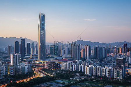 旅游酒店背景图片_首尔正在迅速发展，这是一个快速发展的城市