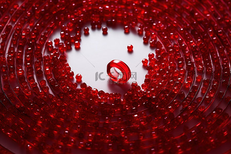 红色的粒子背景图片_红色的珠子排成一圈
