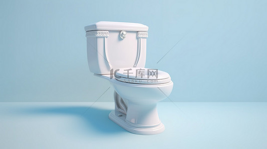 厕所公用背景图片_孤立环境中的老式厕所瓷器 3D 插图