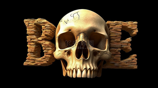 骨骼背景图片_告别骷髅字体 3d 渲染