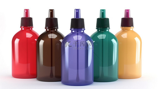 香水背景图片_3d 渲染中未标记的塑料泵瓶