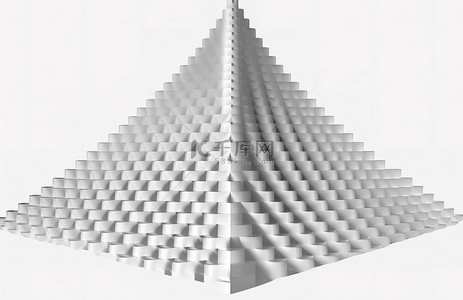透明背景png数字渲染的白色金字塔