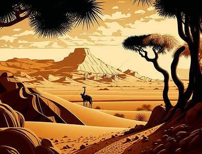 絲綢之路背景图片_沙漠行走的骆驼背景