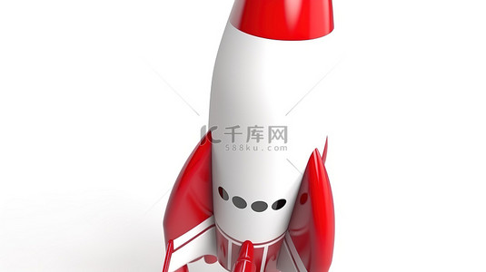 旅行社背景背景图片_3d 渲染卡通火箭为游客在白色背景下的太空