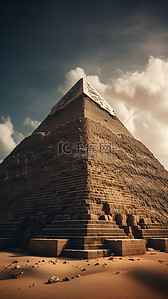 几何长图背景图片_金字塔历史建筑旅游背景