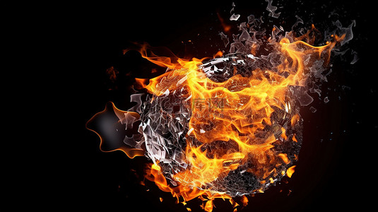 地狱十八层背景图片_炽热的地狱与黑暗的火花 3d 渲染