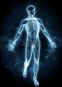 身体结构人体背景图片_医疗人体骨架背景
