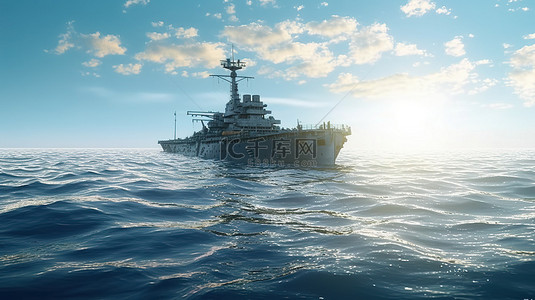 乌克兰水域吞没俄罗斯军舰莫斯科 3D 渲染