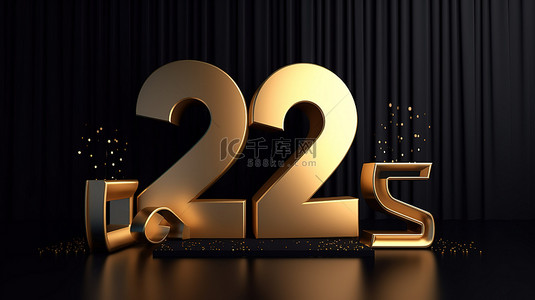 25d文件图标背景图片_3d 渲染插图设计庆祝 25 年的产品广告