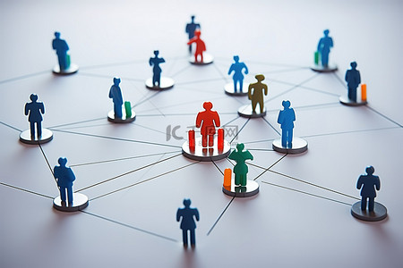 电子商务网络背景图片_连接到互联网的人际网络