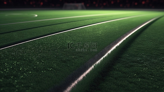 足球场足球场背景图片_具有 3d 渲染线的足球场