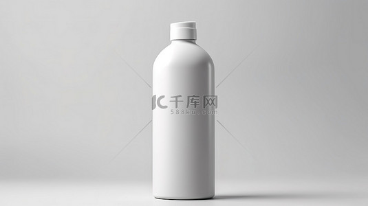 样机洗发水背景图片_白色背景下的洗发水瓶 3d 渲染模型