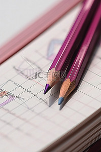 一支铅笔，在笔记本上写字