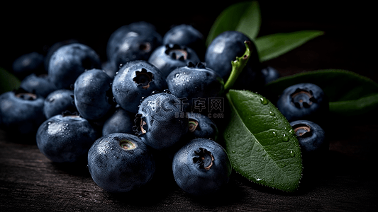 水果蓝莓新鲜背景