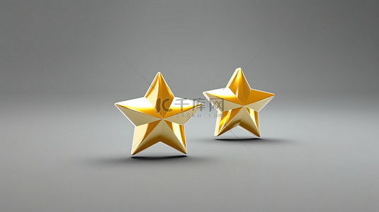 陪伴是最好的告白背景图片_带有黄色星星的白色元素的 3d 渲染评级为两颗星