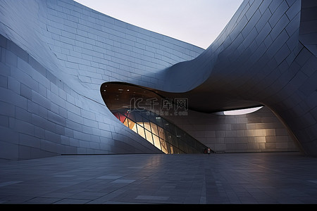 大门设计背景图片_格鲁吉亚韩国艺术博物馆设计