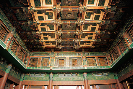 古代遗迹背景图片_古代皇家的中国华丽房间