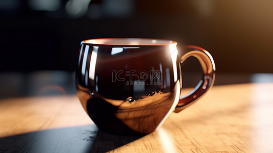 陶瓷马克背景图片_3d 可视化图像中的陶瓷咖啡杯