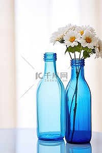 4 件套 3 件套玻璃瓶蓝色花瓶