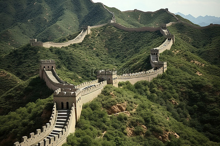 长城墙壁背景图片_中国的长城在北京