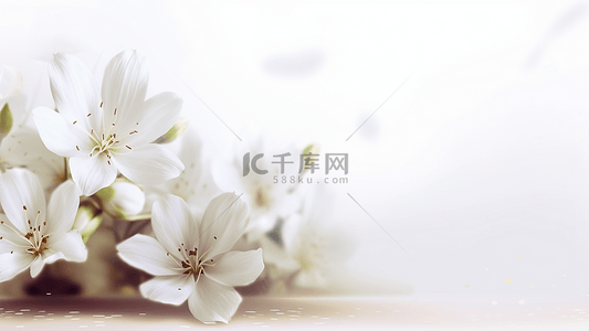 花卉花朵鲜花白色纯净背景