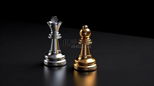 计划背景图片_暗墙与金色和银色的棋子战略行动计划