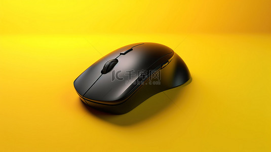 无线产品背景图片_黄色背景与 3d 无线连接的计算机鼠标，用于您的模型设计