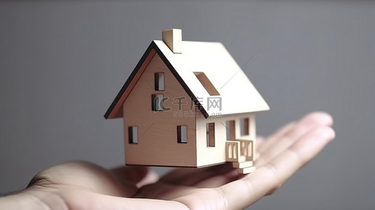 房地产投资 3d 手持有房屋抵押贷款和购买要约