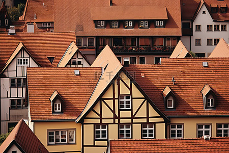 德国过期背景图片_德国的一组房屋
