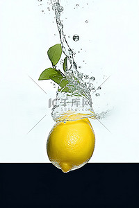 即将发生的事背景图片_即将掉入水中的柠檬