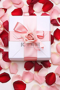玫瑰礼盒背景图片_florasado 玫瑰花瓣婚礼礼盒 10 朵红玫瑰