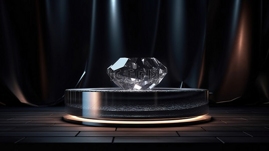 用于产品演示的钻石讲台的优质 3D 渲染
