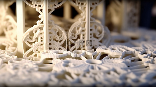 现代增材技术 3D 打印物体的特写