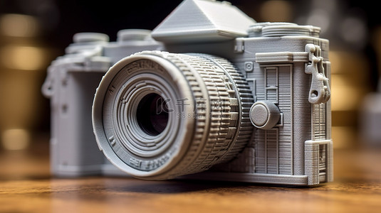 3D打印灰色相机快门模型