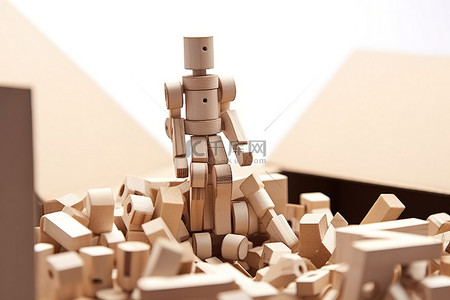 木人站在一个装满信件的盒子里