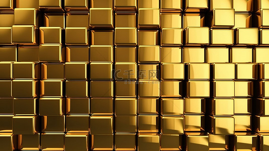货币图案背景图片_美学墙设计豪华图案的 3d 渲染金条