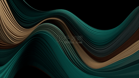 波浪纹抽象线条装饰图案