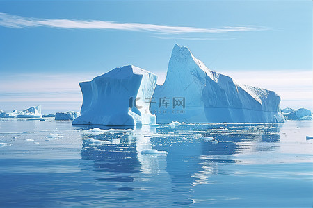 海边的背景图片_海边的大冰山