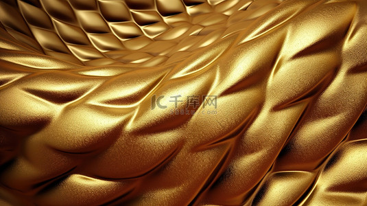 3d 形式的金色织物纹理